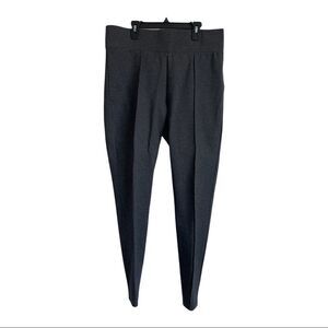 Seven 7 Dark Gray Pintuck Pull On Pants, Straight Leg‎ - Large